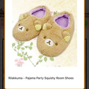 Rilakkuma pajamas party squishy indoor slippers